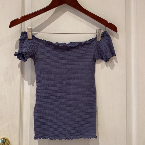 Free People Moulin Smocked Off-Shoulder Top - Picture 2 of 4